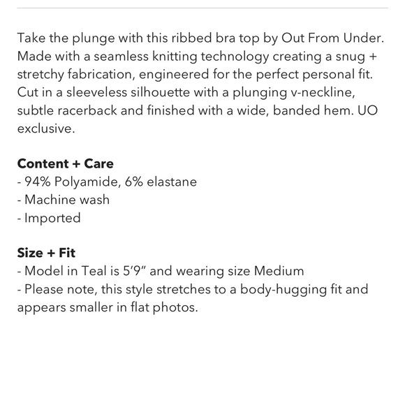 OU Out from Under Hailey Seamless Plunging Bra - M - Picture 6 of 6